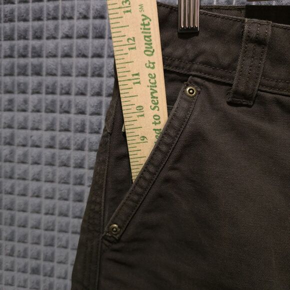 Brown Heavy Canvas Work Pants Mens 34x30 Cabelas Cotton Cargo Painters Utility - Picture 6 of 16